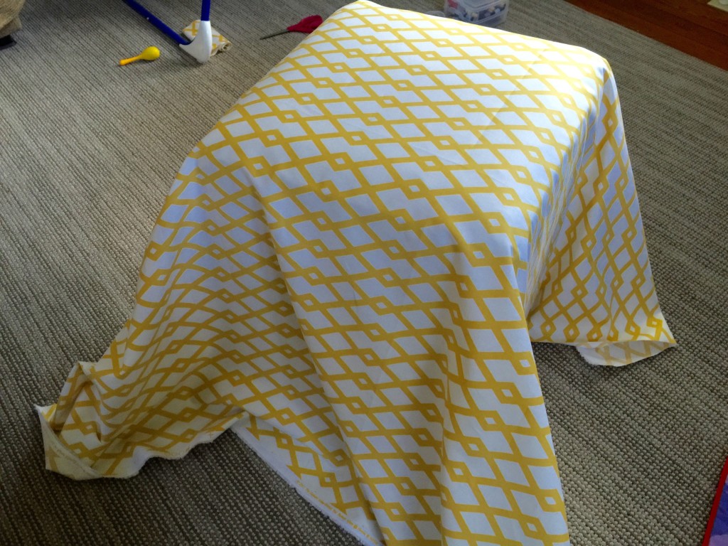 Easy DIY Project "Upholstered" Ottoman Lorri Dyner Design